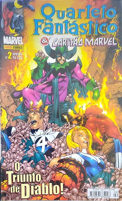 Gibi Quarteto Fantástico & Capitão Marvel #2 Autor (2002) [usado]