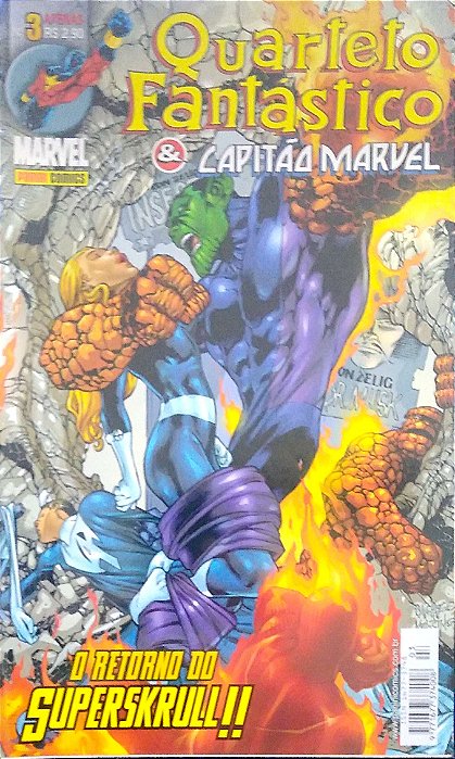 Gibi Quarteto Fantástico & Capitão Marvel #3 Autor (2002) [usado]