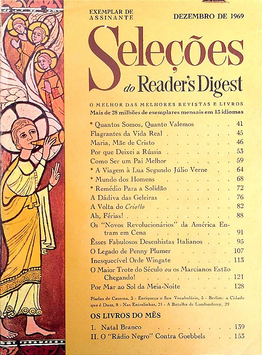 Revista Revista Reader''s Digest Seleções Dezembro 69 Autor Revista Seleções (1969) [usado]