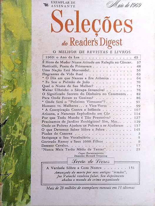 Revista Revista Reader''s Digest Seleções Maio 69 Autor Revista Seleções (1969) [usado]