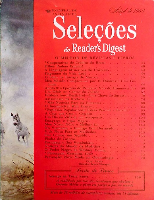 Revista Revista Reader''s Digest Seleções Abril 69 Autor Revista Seleções (1969) [usado]