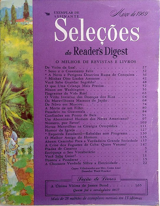 Revista Revista Reader''s Digest Seleções Março 69 Autor Revista Seleções (1969) [usado]