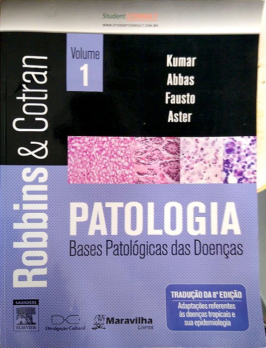 Livro Patologia - Bases Patológicas das Doenças (3 Volumes) Autor Robbins & Cotran (2010) [seminovo]
