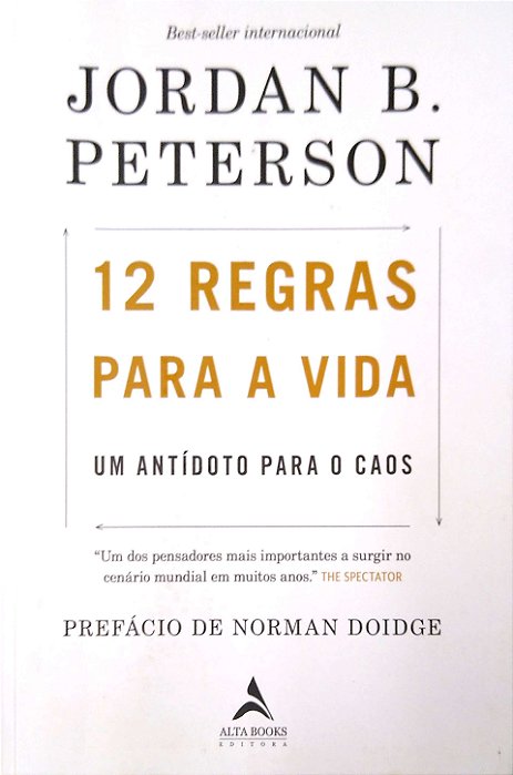 Livro 12 Regras para a Vida: um Antídoto para o Caos Autor Peterson, Jordan B. (2018) [usado]
