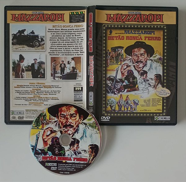 Dvd Mazzaropi Em: Betão Ronca Ferro Editora [seminovo]