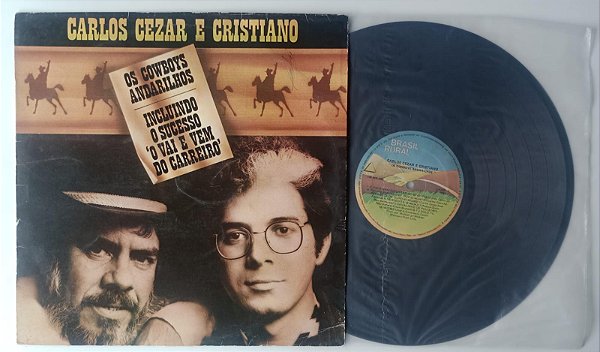 Disco de Vinil os Cowboys Andarilhos - Lp 1982 Interprete Carlos Cezar e Cristiano (1982) [usado]