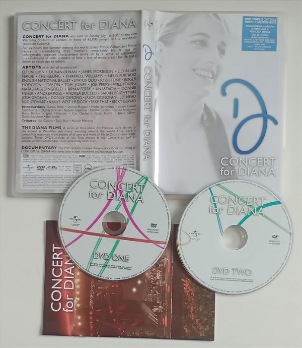 Dvd Concert For Diana - 2 Dvds Editora [seminovo]