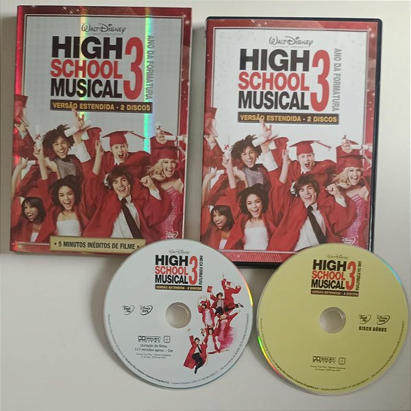 Dvd High School Musical 3 Versão Estendida Editora (2009) [seminovo]