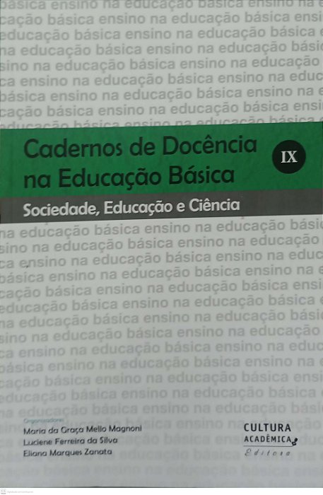Livro Cadernos de Docência na Educação Básica 9 Autor Vários Autores (2022) [seminovo]