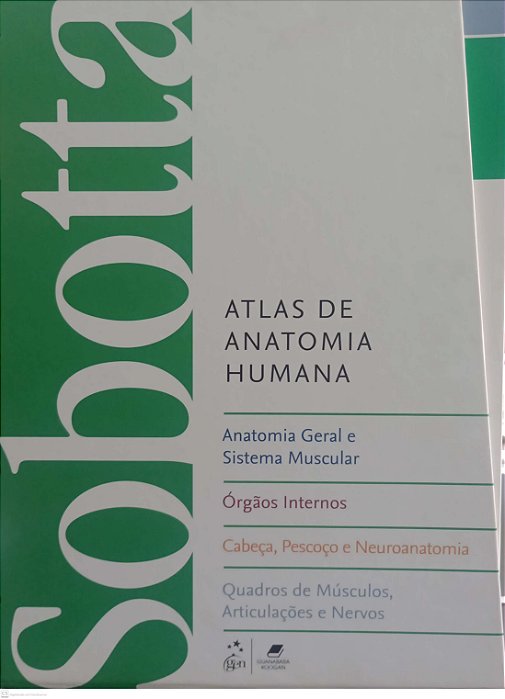 Livro Atlas de Anatomia Humana - 3 Volumes Box Autor Sobotta (2018) [seminovo]