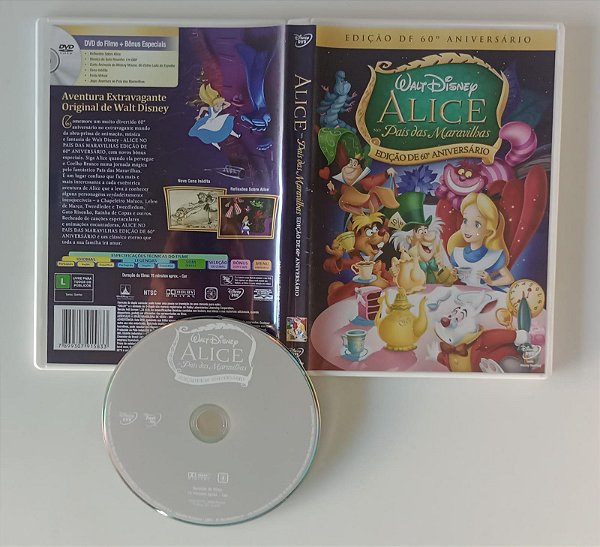 Dvd Alice no País das Maravilhas - Disney Editora (2011) [seminovo]