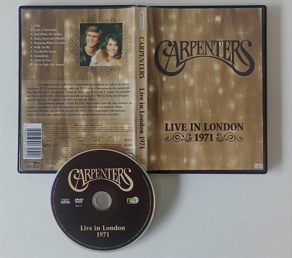 Dvd Carpenters - Live In London 1971 Editora [seminovo]