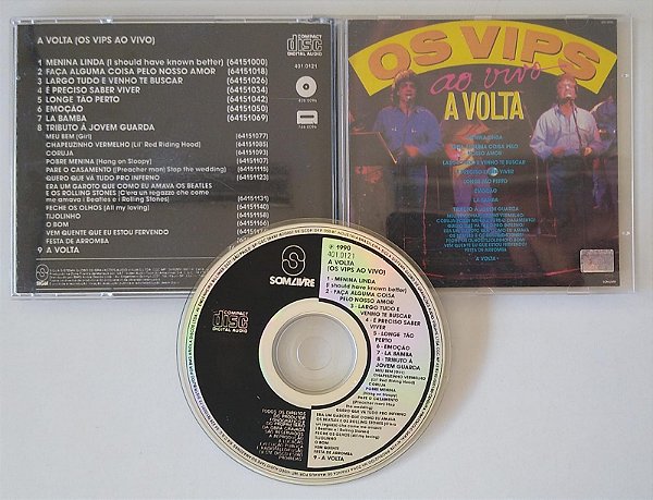 Cd a Volta (ao Vivo) Interprete os Vips (1990) [usado]