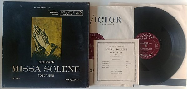Disco de Vinil Missa Solene [box] Beethoven Interprete Toscanini e Orquestra [usado]