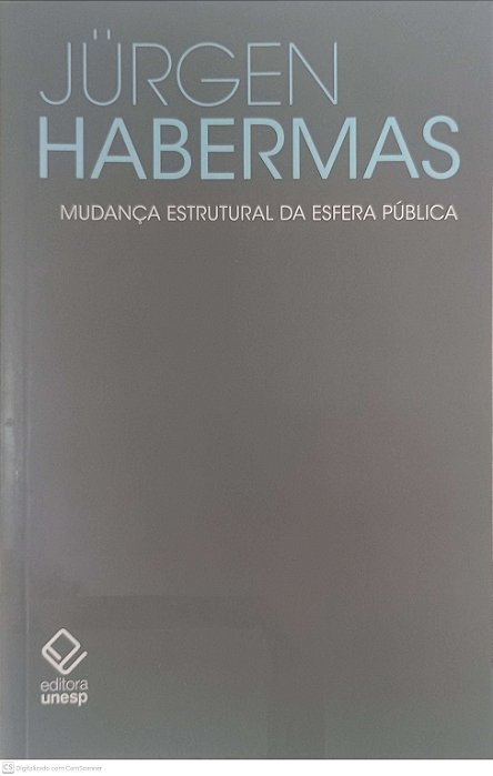 Livro Mudança Estrutural da Esfera Pública Autor Habermas, Jurgen (2014) [usado]