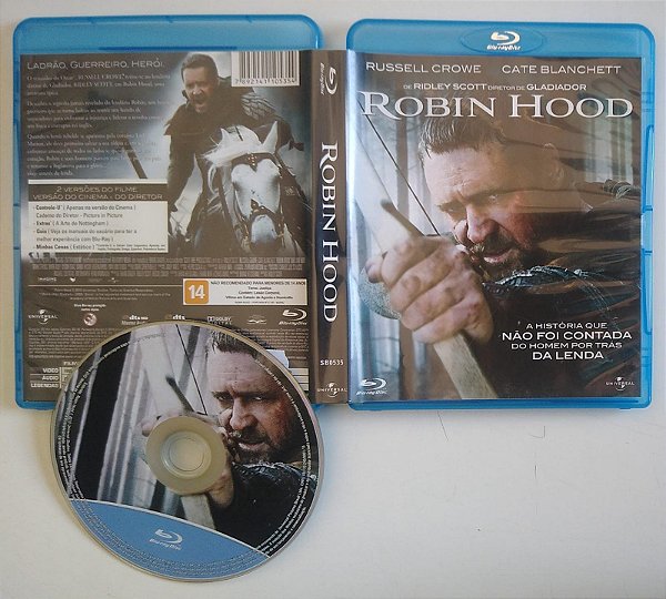 Dvd Robin Hood [bly-ray] Editora (2010) [seminovo]