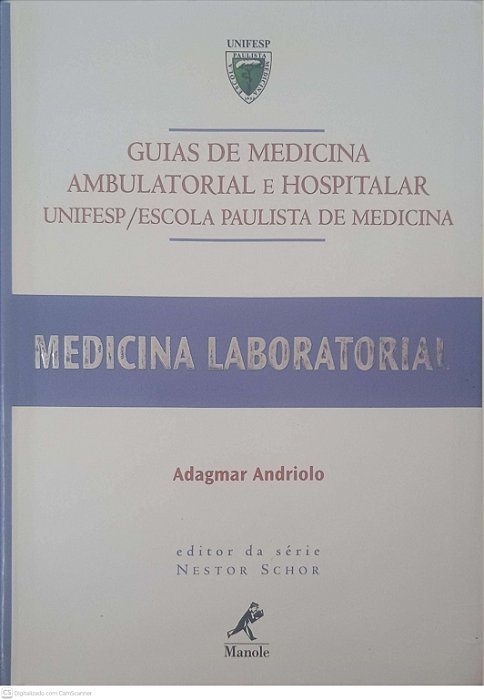 Livro Medicina Laboratorial Autor Andriolo, Adagmar (2005) [usado]