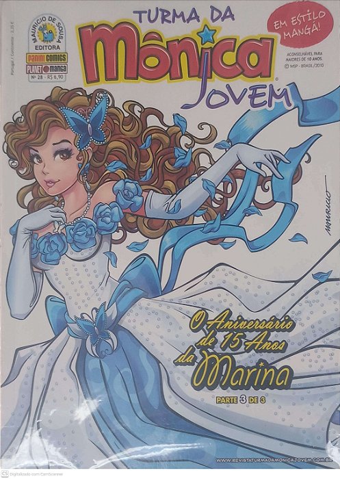 Gibi Nº 28 - Turma da Mônica Jovem: o Aniversario de 15 Anos da Marina Autor Sousa, Mauricio de (2010) [seminovo]