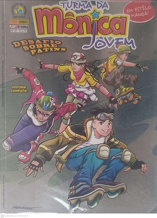 Gibi Nº 25 - Turma da Mônica Jovem: Desafio sobre Patins Autor Sousa, Mauricio de (2010) [seminovo]