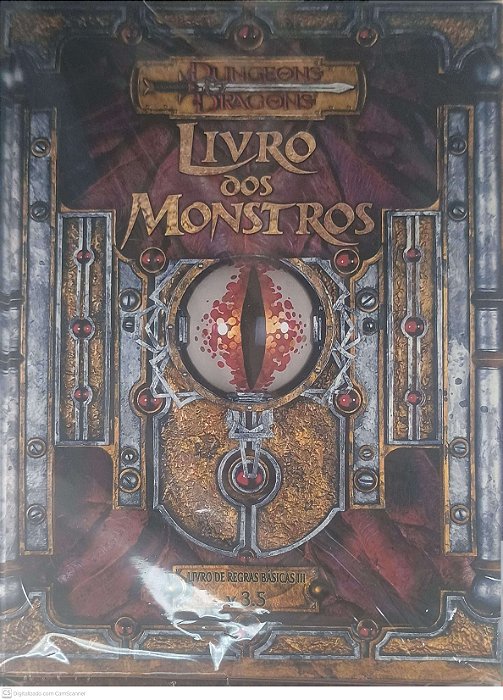 Livro Livro dos Monstros - Livro de Regras Basicas Iii V3.5 - Dungeons e Dragões Autor Desconhecido (2004) [seminovo]