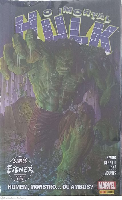 Gibi Vol 1 - o Imortal Hulk - Homem, Monstro... ou Ambos? Autor Ewing e Outros (2019) [seminovo]