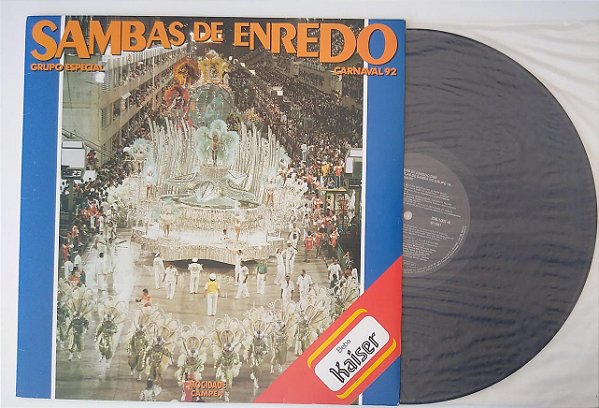Disco de Vinil Carnaval 92 Lp - Sambas de Enredo Interprete Vários (1992) [usado]