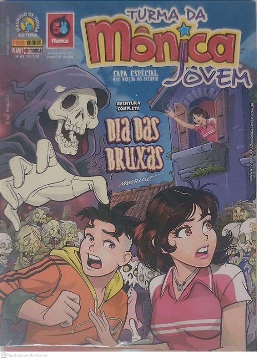 Gibi #63 - Turma da Monica Jovem - Dia das Bruxas - Aventura Completa Autor Sousa, Mauricio de (2013) [seminovo]
