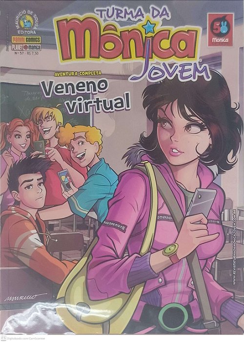 Gibi #57 - Turma da Monica Jovem - Veneno Virtual Autor Sousa, Mauricio de (2013) [seminovo]