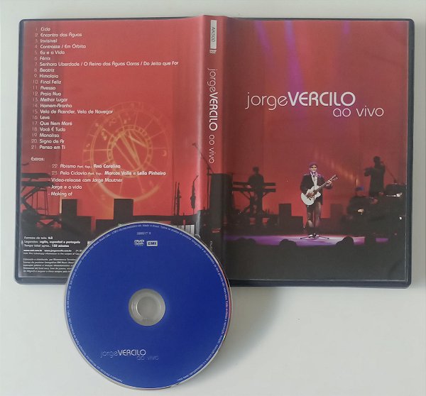Dvd Jorge Vercilo - ao Vivo Editora (2006) [seminovo]