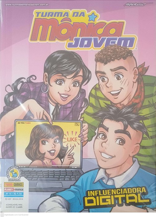 Gibi #16 - Turma da Monica Jovem - Influenciadora Digital Autor Sousa, Mauricio de (2018) [seminovo]