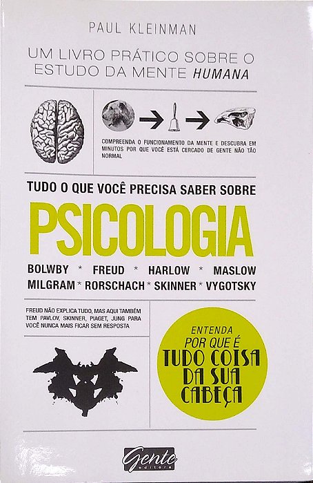 Livro Tudo o que Você Precisa Saber sobre Psicologia Autor Kleinman, Paul (2015) [seminovo]