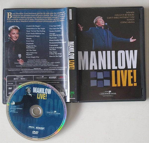 Dvd Manilow - Live! Editora (2000) [usado]