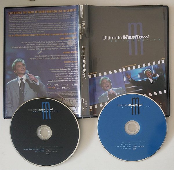 Dvd Ultimate Manilow! - Live From The Kodak Theatre (2 Discos) Editora (2003) [usado]