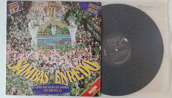 Disco de Vinil Carnaval 87 - Sambas de Enredo Interprete Grupo 1a, Escolas de Samba (1987) [usado]