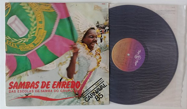Disco de Vinil Carnaval 85, Sambas de Enredo Interprete Grupo 1a, Escolas de Samba (1985) [usado]