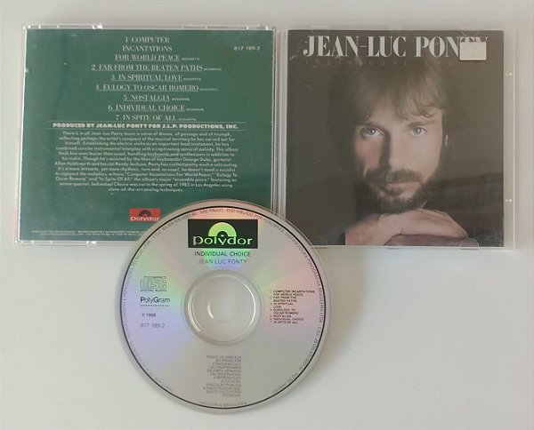Cd Individual Choice Interprete Jean-luc Ponty (1988) [usado]