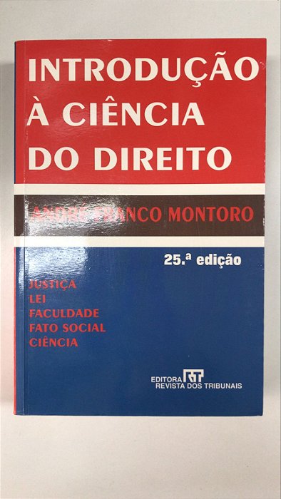 Livro Introdução À Ciência do Direito Autor Montoro, André Franco (2000) [usado]