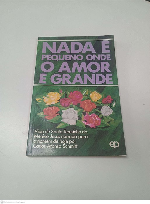 Livro Nada é Pequeno onde o Amor é Grande Autor Schmitt, Carlos A. [usado]