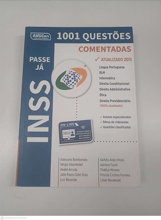 Livro 1001 Questões Comentadas, Passe Ja Inss Autor Castro, Wilza (2015) [usado]