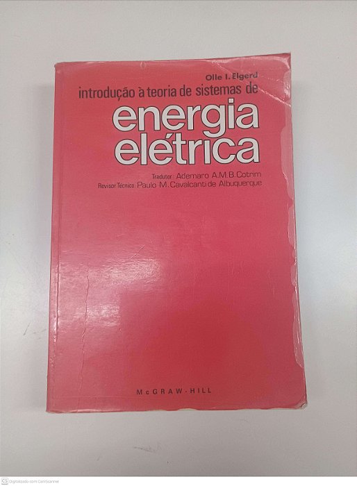 Livro Energia Eletrica Autor Elgerd, Olle I. (1976) [usado]