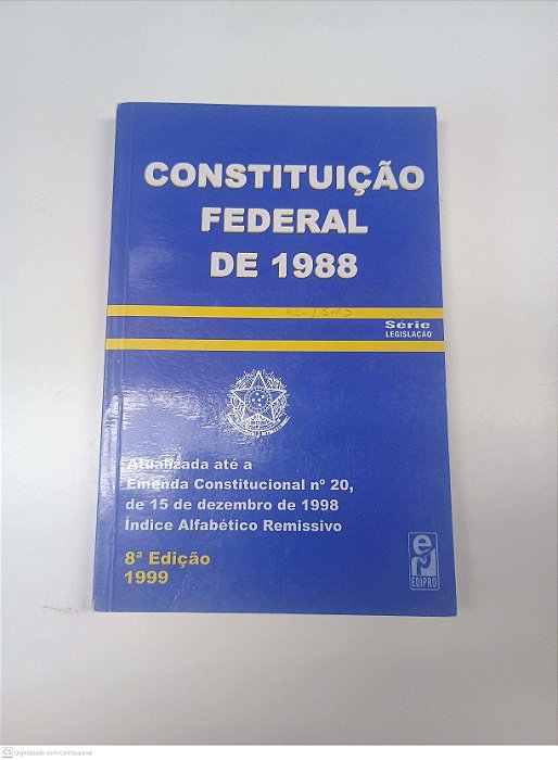 Livro Constituição Federal de 1988 Autor Sant''anna, Valéria Maria (1999) [usado]