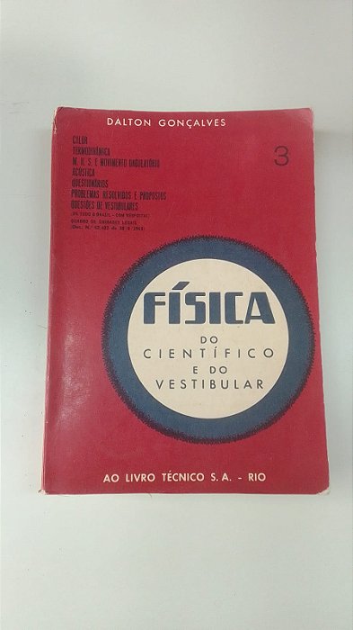 Livro Fisica do Cientifico e do Vestibular Autor Gonçalves, Dalton (1969) [usado]
