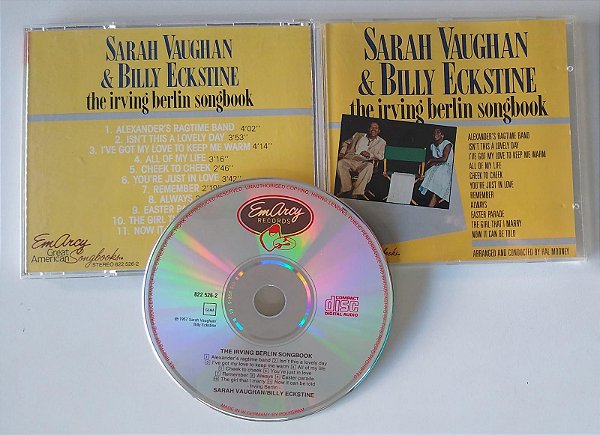 Cd The Irving Berlin Songbook [importado] Interprete Sarah Vaughan & Billy Eckstine [seminovo]