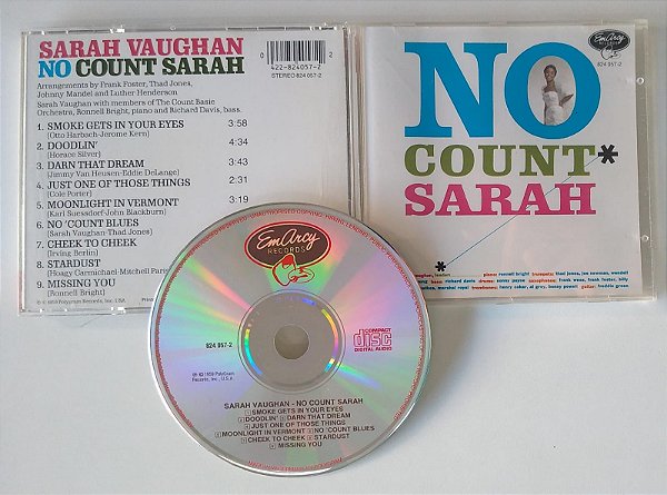 Cd no Count Sarah Interprete Sarah Vaughan [seminovo]