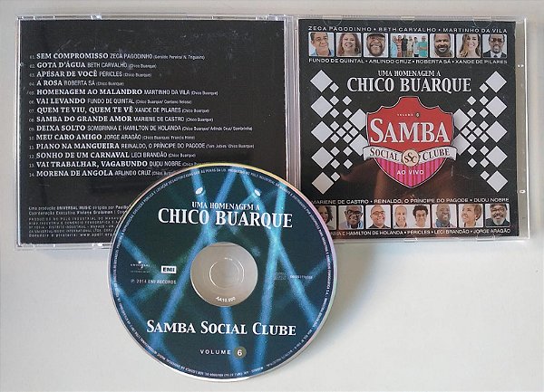 Cd Samba Social Clube, Vol. 6 Interprete Vários Artistas (2014) [seminovo]