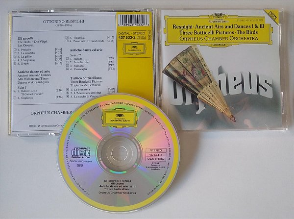 Cd Ancient Airs And Dances 1 & 3 [importado] Interprete Respighi & Orpheus Chamber Orchestra (1993) [seminovo]