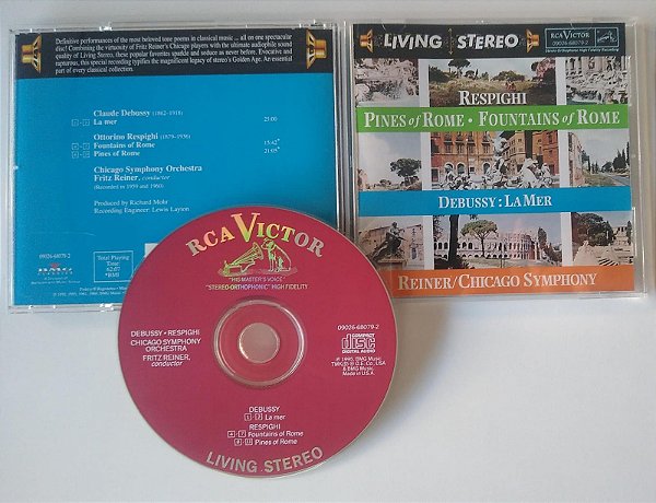 Cd Pines Of Rome - Fountains Of Rome [importado] Interprete Respighi e Chicago Smphony (1995) [seminovo]