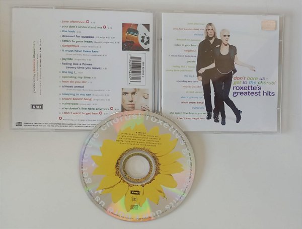 Cd Greatest Hits / Don''t Bore Us Interprete Roxette (1996) [seminovo]