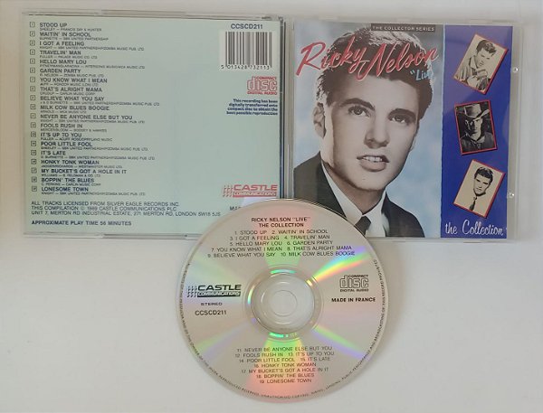Cd Live / The Collection Interprete Ricky Nelson (1989) [seminovo]