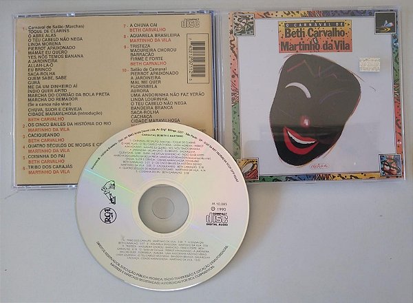 Cd o Carnaval de Beth Carvalho e Martinho da Vila Interprete Beth Carvalho e Martinho da Vila (1994) [seminovo]